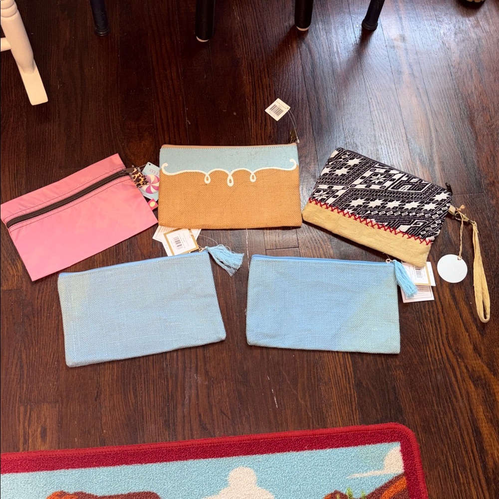 Set of 5 small pouches (10) inches